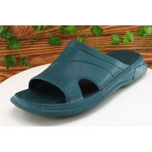 Nikta Size 11.5‎ M Green/Blue Slide Synthetic Men Shoes